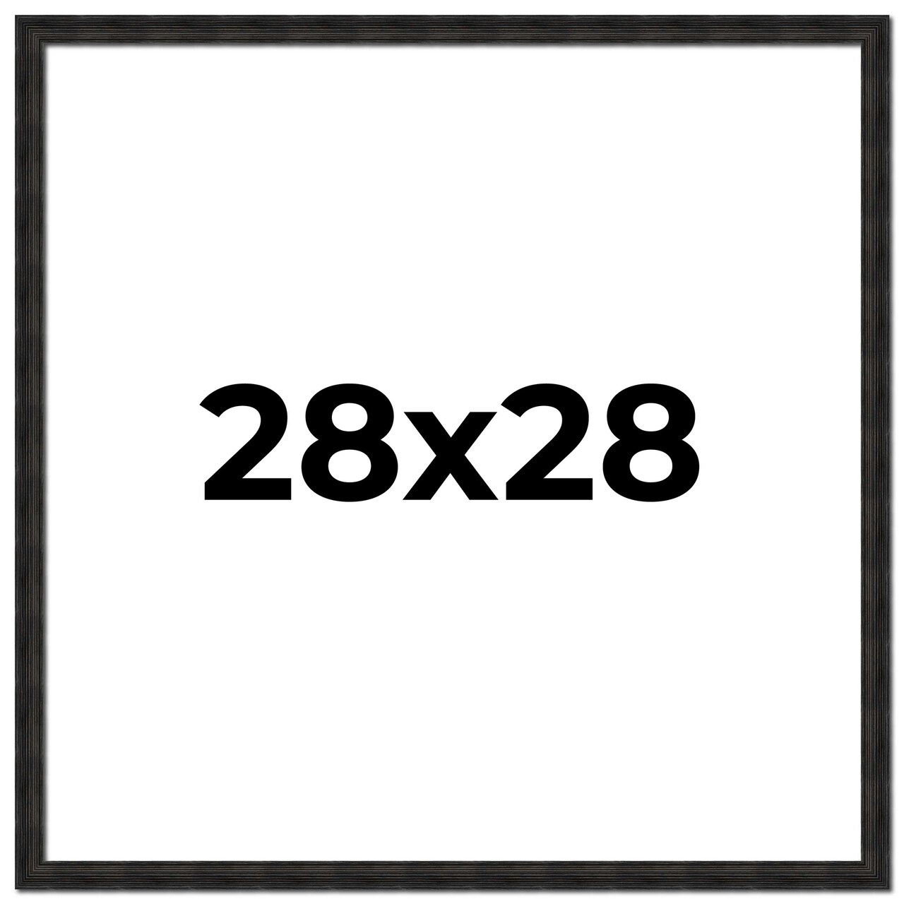 28x28 Thin Barnwood Picture Frame with UV-Resistant Acrylic & Acid Free Backing, Available in 2 Paint Finishes - Grey and Black